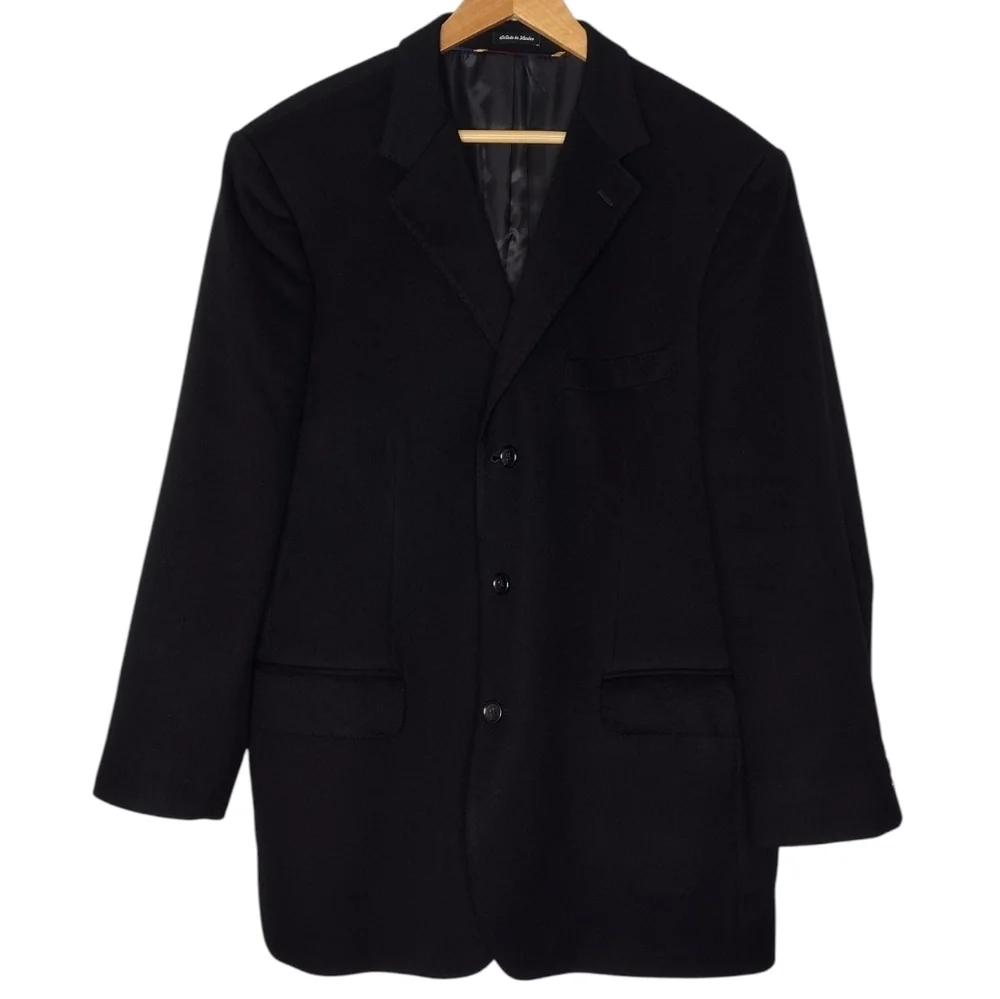 J. Crew Season Holiday 100% Cashmere Black Sport Coats Blazer Jacket Sz 46R
